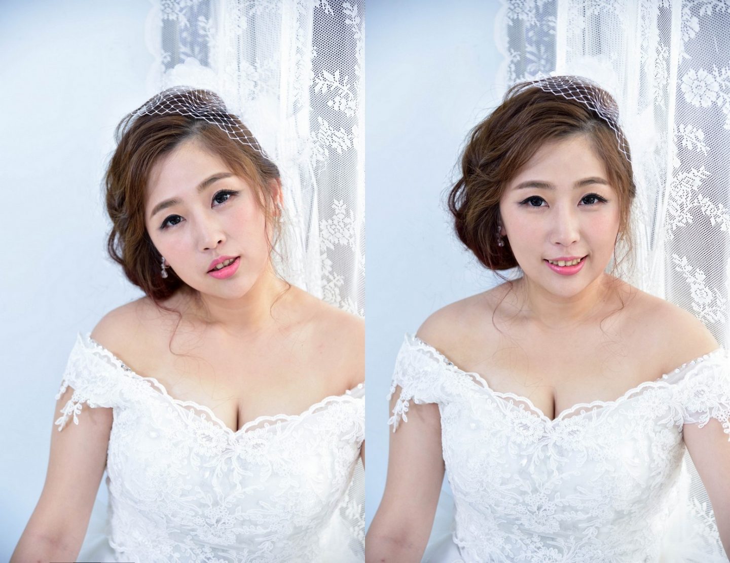 新娘髮型雪碧 半罩式面紗